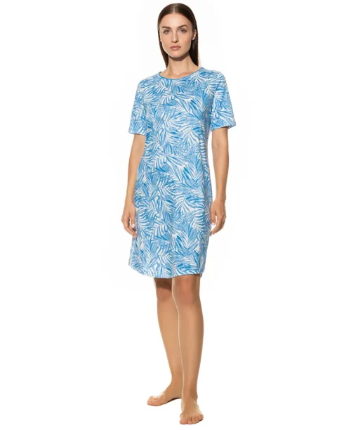 Mey Natskjorter/ Big Shirts<555 HOLIDAY BLUE - Ivani Short-Sleeved Sleepshirt
