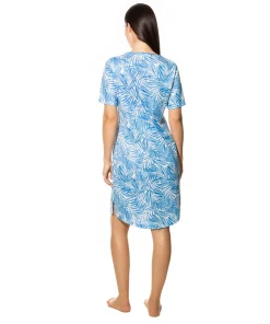 Mey Natskjorter/ Big Shirts<555 HOLIDAY BLUE - Ivani Short-Sleeved Sleepshirt