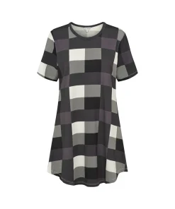 Lady Avenue Natskjorter/ Big Shirts<1050 INK CHECKS - Bamboo Bamboo Bigshirt