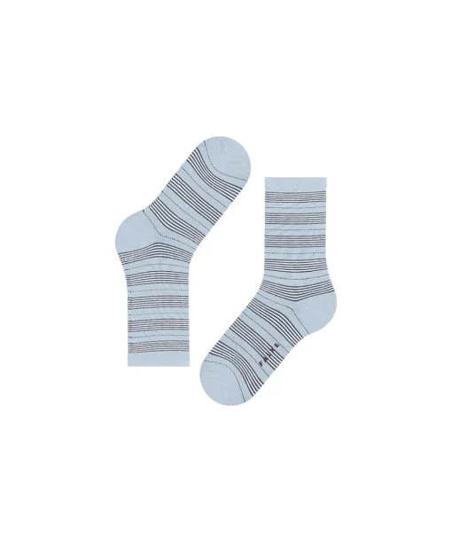 Falke Ankelstrømper/ Sokker<6594 LIGHT BLUE - Stripe Uniform SO Socks