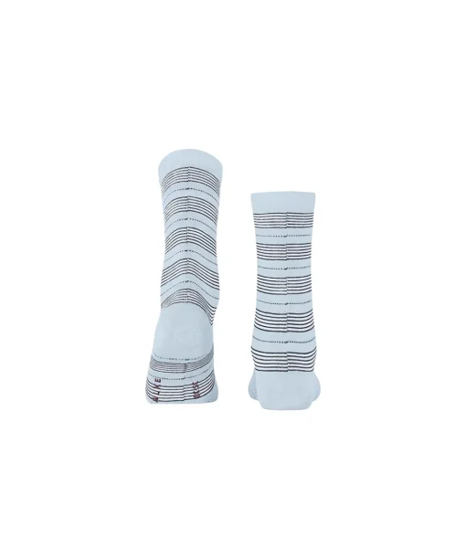 Falke Ankelstrømper/ Sokker<6594 LIGHT BLUE - Stripe Uniform SO Socks