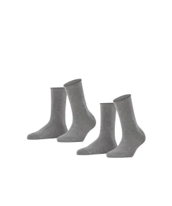 Falke Ankelstrømper/ Sokker<3390 LIGHT GREYMEL. - Happy 2P SO Socks