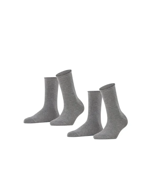 Falke Ankelstrømper/ Sokker<3390 LIGHT GREYMEL. - Happy 2P SO Socks