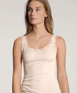 Calida Undertøj<090 LIGHT IVORY - Richesse Lace Tank Top