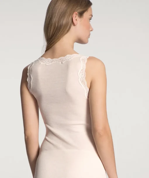 Calida Undertøj<090 LIGHT IVORY - Richesse Lace Tank Top