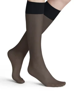 Falke Knæstrømper<6179 MARINE - Pure Matt 20 KH Knee High