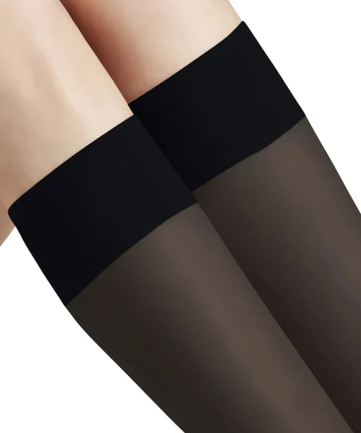 Falke Knæstrømper<6179 MARINE - Pure Matt 20 KH Knee High