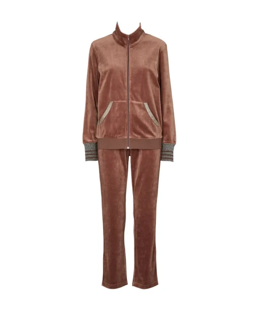 Missya Hjemmedragt/ Heldragt|Pyjamas/ Loungewear<034 MARRON BROWN - Alice Velvet Set