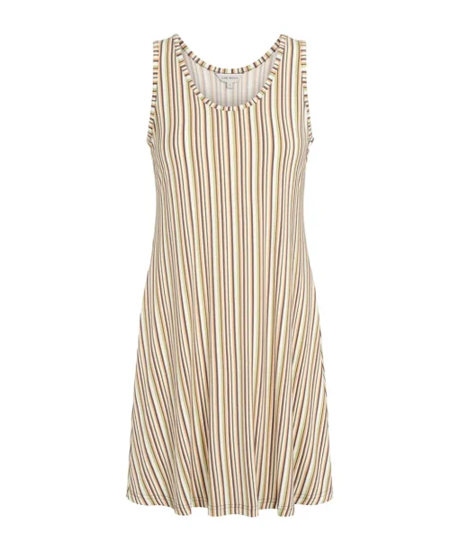 Lady Avenue Natkjoler/ Underkjoler/ Chemiser<648 MOCCA/KIWI STRIPE - Bambus Homewear Short-sleeve Nightdress