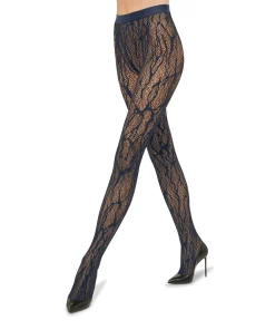 Wolford Strømpebukser/ Leggings<5452 NAVY - Snake Lace Tights