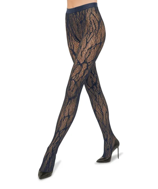 Wolford Strømpebukser/ Leggings<5452 NAVY - Snake Lace Tights
