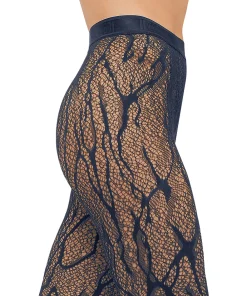 Wolford Strømpebukser/ Leggings<5452 NAVY - Snake Lace Tights