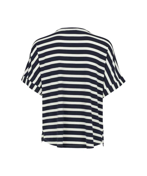 Missya Top/ Loungeshirt/ Pyjamas<101 NAVY - Softness Stripe Ss T-shirt