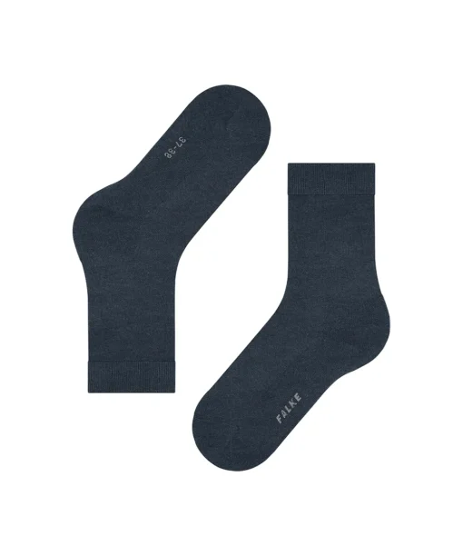 Falke Ankelstrømper/ Sokker<6127 NAVY MEL. - ClimaWool SO Socks