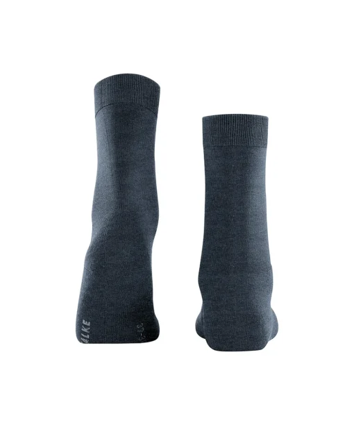 Falke Ankelstrømper/ Sokker<6127 NAVY MEL. - ClimaWool SO Socks