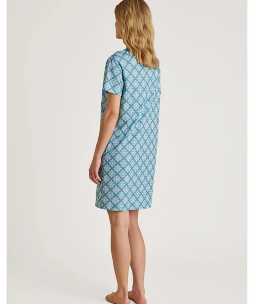 Calida Natskjorter/ Big Shirts<375 NIAGRA BLUE - Daylight Dreams Sleepshirt