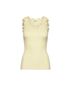 Rosemunde Undertøj<979 PASTEL YELLOW - Silk Top Regular W/Vintage Lace