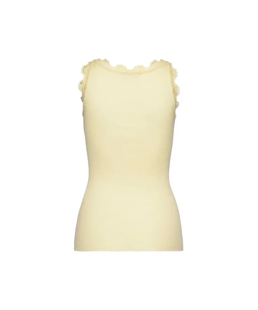 Rosemunde Undertøj<979 PASTEL YELLOW - Silk Top Regular W/Vintage Lace