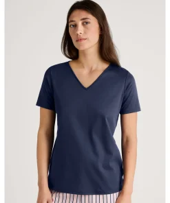 Calida Top/ Loungeshirt/ Pyjamas<488 PEACOAT BLUE - Favourites Sun Shirt Short-Sleeve
