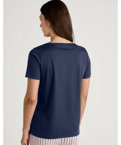 Calida Top/ Loungeshirt/ Pyjamas<488 PEACOAT BLUE - Favourites Sun Shirt Short-Sleeve