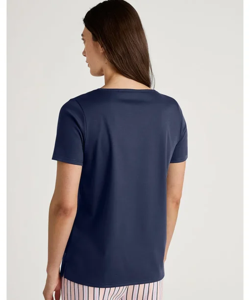 Calida Top/ Loungeshirt/ Pyjamas<488 PEACOAT BLUE - Favourites Sun Shirt Short-Sleeve