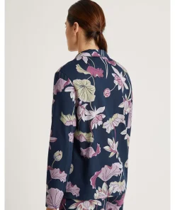 Calida Top/ Loungeshirt/ Pyjamas<488 PEACOAT BLUE - Favourites Glow Shirt Long-Sleeve