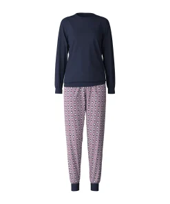 Calida Pyjamas/ Loungewear<488 PEACOAT BLUE - Lovely Nights Pyjamas With Cuff