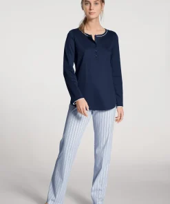 Calida Top/ Loungeshirt/ Pyjamas|Pyjamas/ Loungewear<488 PEACOAT BLUE - Sweet Dreams Pyjamas