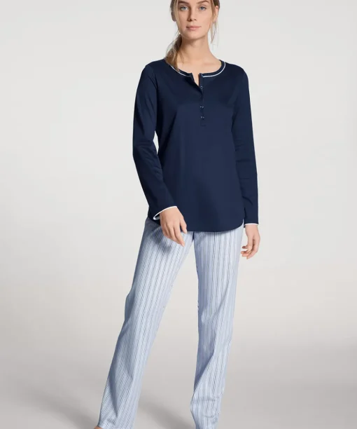 Calida Top/ Loungeshirt/ Pyjamas|Pyjamas/ Loungewear<488 PEACOAT BLUE - Sweet Dreams Pyjamas