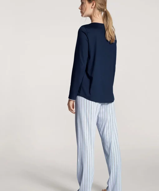 Calida Top/ Loungeshirt/ Pyjamas|Pyjamas/ Loungewear<488 PEACOAT BLUE - Sweet Dreams Pyjamas