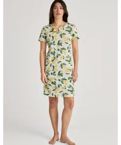 Calida Natkjoler/ Underkjoler/ Chemiser<013 PINEAPPLE - Flower Nights Sleepshirt