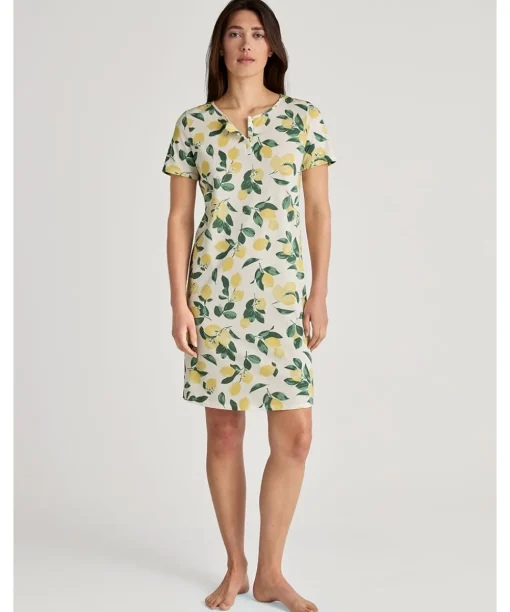 Calida Natkjoler/ Underkjoler/ Chemiser<013 PINEAPPLE - Flower Nights Sleepshirt