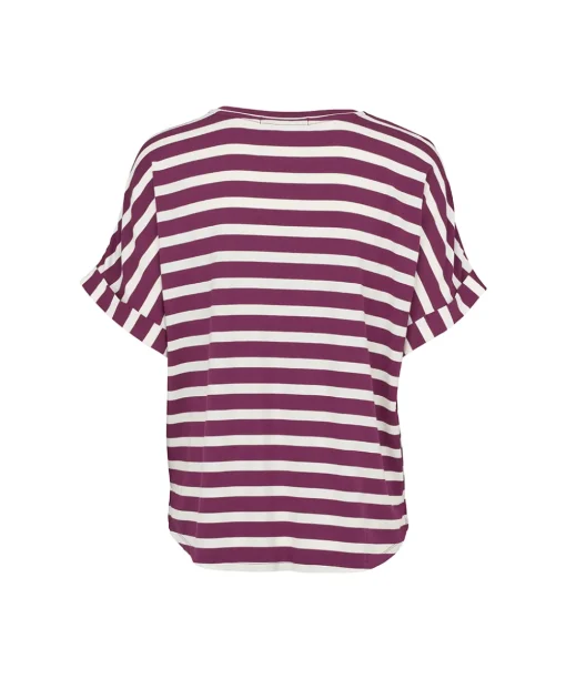 Missya Top/ Loungeshirt/ Pyjamas<073 PURPLE POTION - Softness Stripe Ss T-shirt