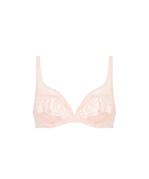 Simone Pérèle Bh'er<448 ROSE NUDE - Saga Plunge full cup