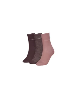 Stichd Ankelstrømper/ Sokker<004 ROSE PINK/BURGUNDY - Cotton Sock 3P