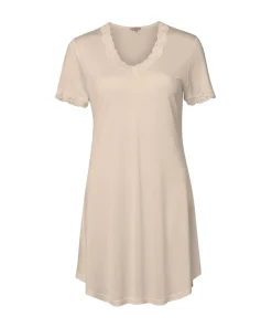 Lady Avenue Natkjoler/ Underkjoler/ Chemiser<03 SKIN - LA - Silk Jersey Nightgown W/Sleeve