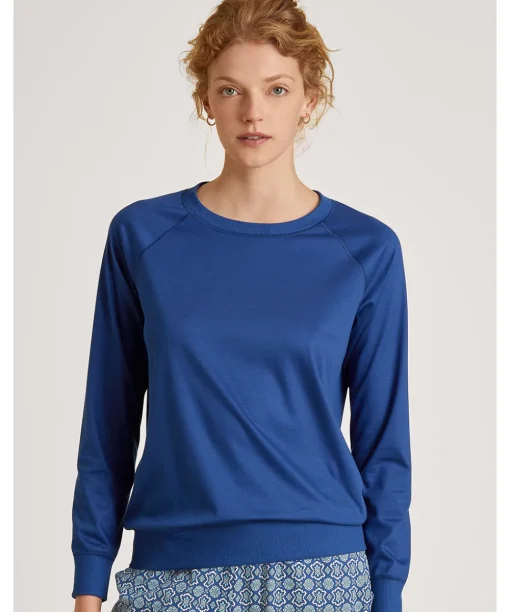 Calida Top/ Loungeshirt/ Pyjamas<409 SODALITE BLUE - Favourites Energy Top long-sleeve