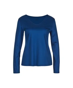 Calida Top/ Loungeshirt/ Pyjamas<409 SODALITE BLUE - Favourites Paisley Shirt long-sleeve