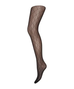 Decoy Strømpebukser/ Leggings<1100 SORT - Check 25 Denier Tights