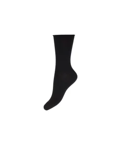 Decoy Ankelstrømper/ Sokker<1100 SORT - Ankle Sock Fine Knit Bam