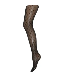 Decoy Strømpebukser/ Leggings<1100 SORT - Grate Pattern 25Den