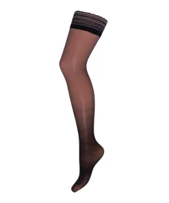 Decoy Selvsiddende/ Overknee<1100 SORT - Silk Look Stay-Up 20 Den