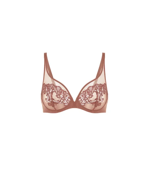 Simone Pérèle Bh'er<751 TENDER BROWN - Saga Plunge full cup