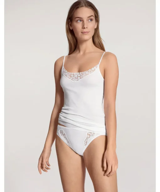 Calida Undertøj<001 WHITE - Feminin Sense Spaghetti Top