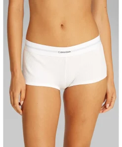Calvin Klein Trusser<100 WHITE - Modal Rib Coordinate Boy Shorts