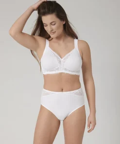 Triumph Bh'er<0003 WHITE - Modern Lace+cotton Bh Uden Bøjle