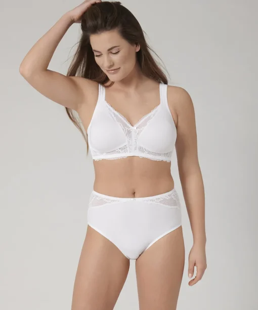Triumph Bh'er<0003 WHITE - Modern Lace+cotton Bh Uden Bøjle
