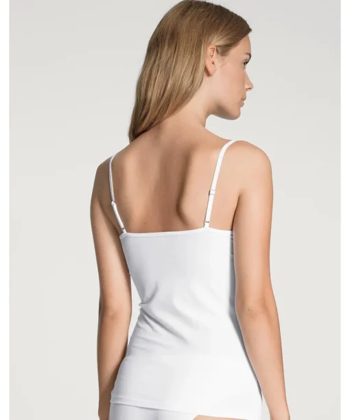 Calida Undertøj<001 WHITE - Natural Comfort Spaghetti Top