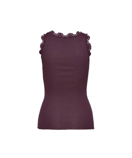 Rosemunde Undertøj<949 WINETASTING - Silk Top Regular W/Vintage Lace