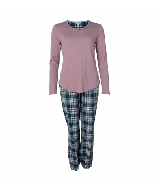 Lady Avenue Top/ Loungeshirt/ Pyjamas<182 WINTER ROSE - Homewear - Cotton & satin Cotton Flannel Pyjamas